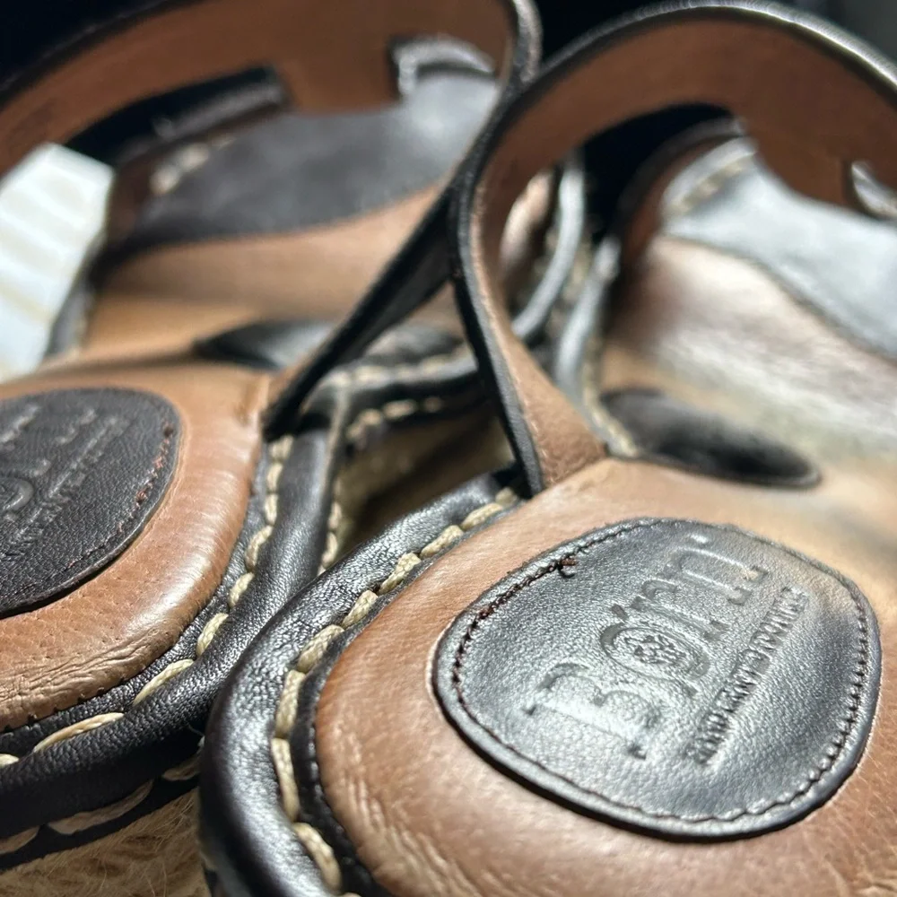 Born Dark Brown Leather Sandals
